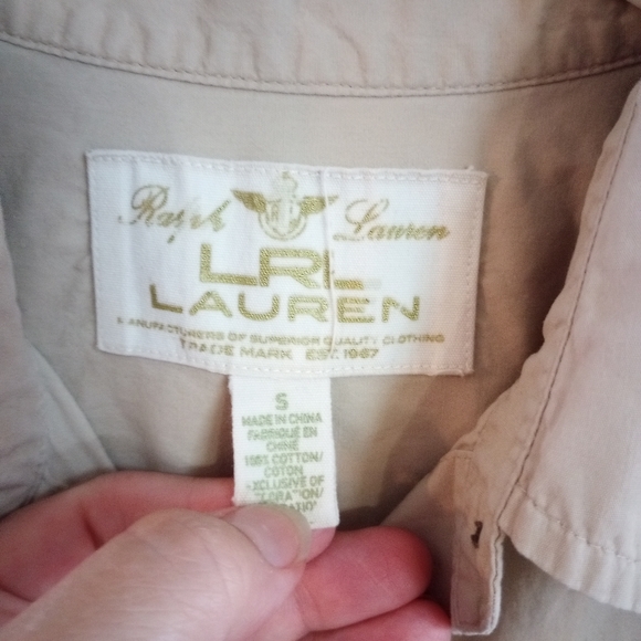 LAUREN Ralph Lauren "Script" Shirt /Sz Small - Picture 3 of 7